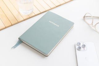 Notitieboek - Premium - Gelinieerd - A5 - Softcover - Planbooks - Mint groen