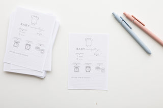 Babyshower invulkaarten - Voorspellingen - Gewicht - Geslacht - Naam - Planbooks