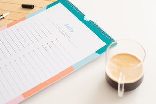 Verjaardagskalender - Oranje - Groen - July - Planbooks - Sfeerbeeld
