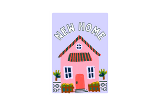 Wenskaart - New home - Nieuw huis - Gefeliciteerd - Planbooks