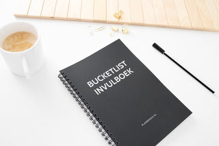 Buckelist boek - Planbooks - Donkerblauw - Sfeerbeeld