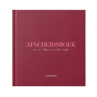 Planbooks - Afscheidsboek - Rood