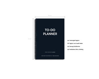 Dagplanner - Donkerblauw - Afmetingen - Planbooks