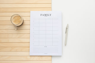 Familieplanner - gezinsplanner - beige - sfeerbeeld - Planbooks - Verticale indeling