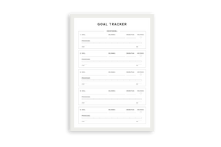 Planbooks - Goal Tracker, Doelentracker - Notitieblok A4