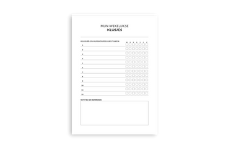 Planbooks - Klusjesoverzicht, wekelijkse klusjes - Notitieblok A5