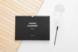 Planbooks - Maandkalender - 2024 - Donker Blauw