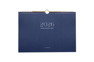 Planbooks - Maandkalender 2026 - Donker Blauw - A4 formaat