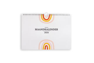 Maandkalender - 2024 - Gekleurde bogen