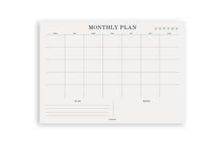 Maandplanner - beige - packshot - horizontaal - Planbooks