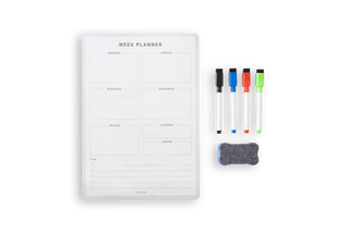 Planbooks - Magnetische Weekplanner - Wekelijkse Weergave, Inclusief Stiften en Wisser