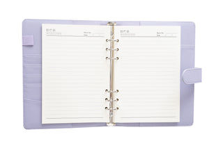 Notitieboek - Paars - Nepleren - Hardcover - Binnenzijde - Planbooks 
