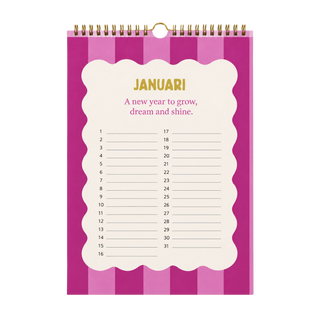 Planbooks - Verjaardagskalender - Pastel kleuren
