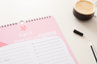 Verjaardagskalender - Roze - Close up - April - Planbooks