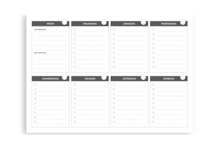 Planbooks - Weekplanner - Notitieblok A4