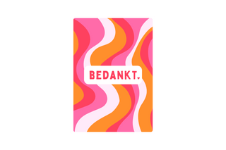 Wenskaart - Bedankt - Thank you - Planbooks