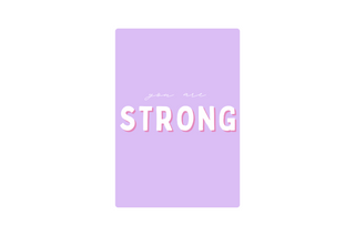 Wenskaart - You are strong - Jij bent sterk - Planbooks