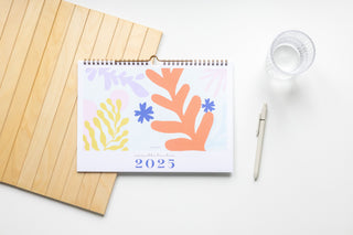 Maandkalender - 2025 - Horizontaal - Bloemen - A4 Formaat - Planbooks