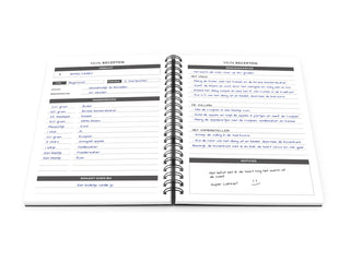 Recepten invulboek - Donkerblauw - A5 formaat - Beschreven - Binnenzijde - Planbooks