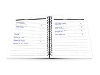 Recepten invulboek - Donkerblauw - A5 formaat - Planbooks - Beschreven - Binnenzijde 