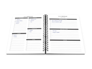 Travel Journal - Donkerblauw - Inkijk exemplaar - Beschreven  - Planbooks