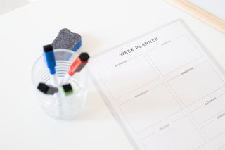 Weekplanner - Whiteboard - Sfeerbeeld - Close up -  Markers -Planbooks